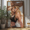 Anime-style Cowgirl Art Poster