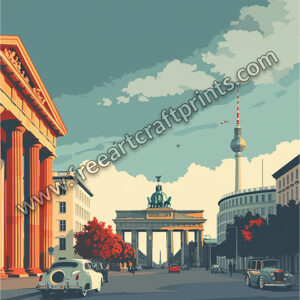 Vintage Berlin Travel Poster