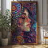 Free Psychedelic Boho Goddess Vibrant Printable Wall Art (portrait)