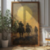 Cowboys Riding Into The Sunset Printable Wall Art (portrait)