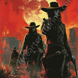 Deadly Cowgirls Art Poster