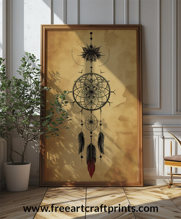 Dreamcatcher Mandala Art Poster