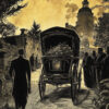 Victorian Gothic Funeral Procession Art Print - Haunting Halloween Decor (300 Dpi, 24x36 Inches)