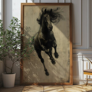 Majestic Black Horse Poster