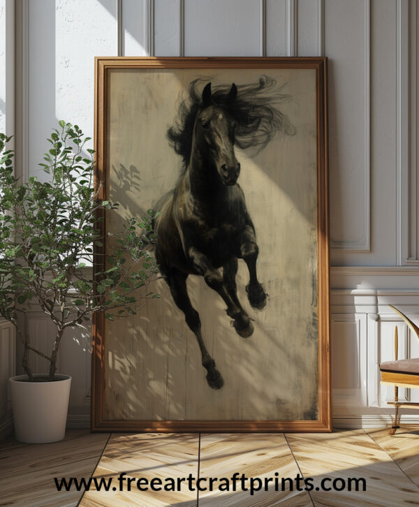 Majestic Black Horse Poster