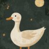 Silly Goose Nursery Wall Art - Playful And Vintage-inspired Poster Design (24x36 Inches, High-resolution 300 Dpi)