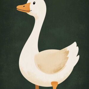 Silly Goose Nursery Wall Art - Playful And Charming Poster Design (24x36 Inches, High-resolution 300 Dpi)