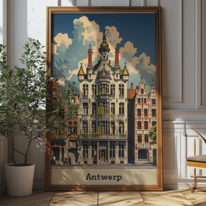 Timeless Antwerp: Vintage Travel Poster