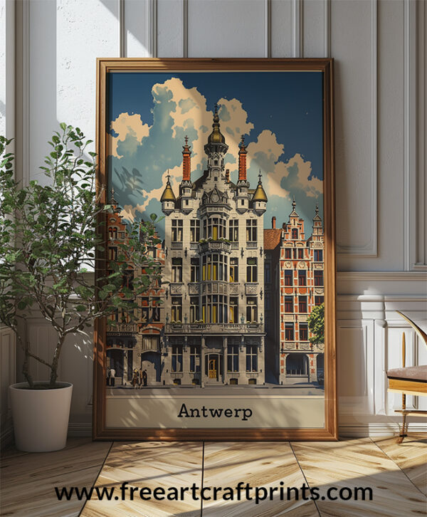 Timeless Antwerp: Vintage Travel Poster