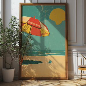 Retro Beach Bliss: Vintage Summer Poster