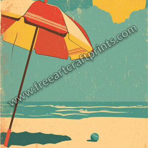 Retro Beach Bliss: Vintage Summer Poster