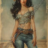 Western Elegance: Vintage Cowgirl Pinup Poster