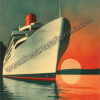 Sunset Voyage: Vintage Cruise Travel Poster