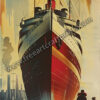 Grand Departure: Vintage Cruise Travel Poster