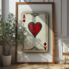 Ace Of Hearts And Diamonds: Vintage Playing Card Art