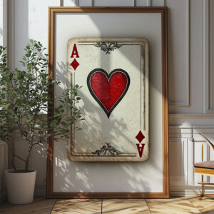 Ace Of Hearts And Diamonds: Vintage Playing Card Art