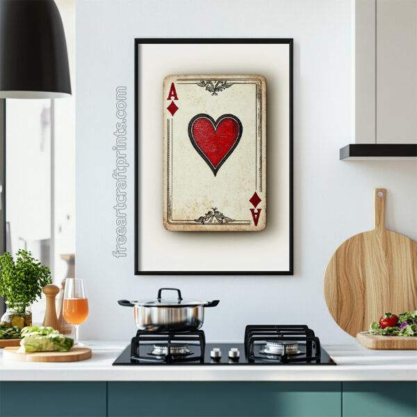 Ace Of Hearts And Diamonds: Vintage Playing Card Art