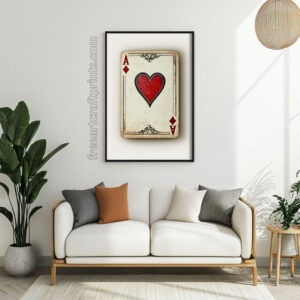 Ace Of Hearts And Diamonds: Vintage Playing Card Art