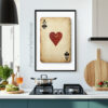 Ace Of Hearts And Clubs: Retro Poker Card Poster