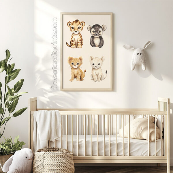 Cuddly Cubs: Safari Animal Poster