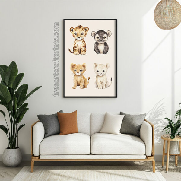 Cuddly Cubs: Safari Animal Poster