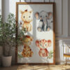 Tiny Treasures: Safari Animal Friends Poster