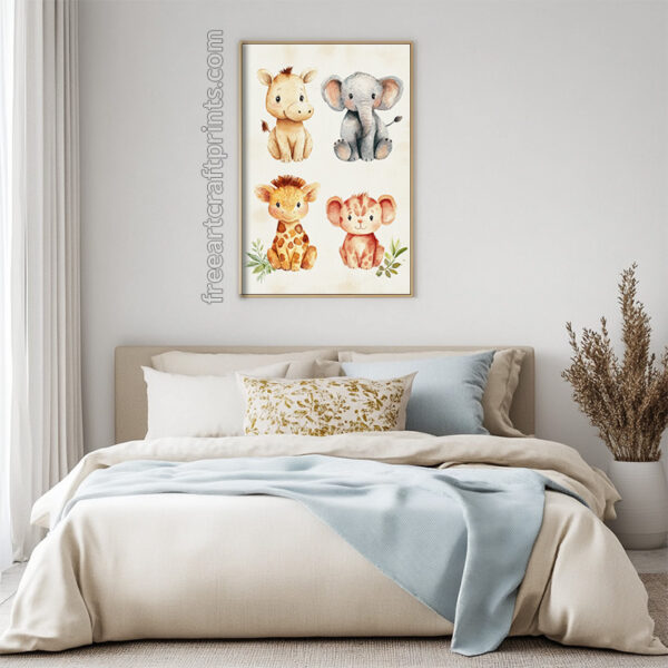 Tiny Treasures: Safari Animal Friends Poster