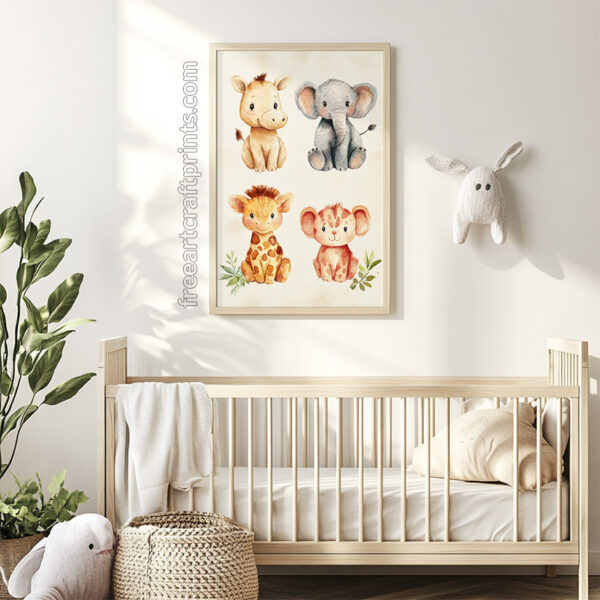 Tiny Treasures: Safari Animal Friends Poster