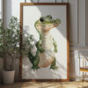 Adorable Baby Croc: Watercolour Poster