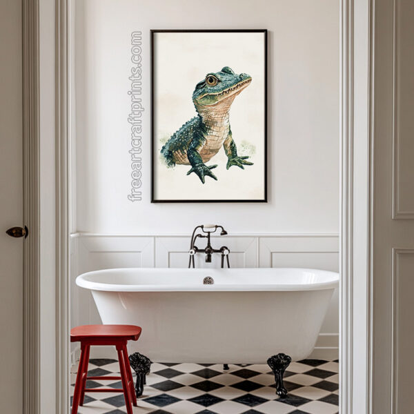 Cutie Croc Baby Room Wall Art