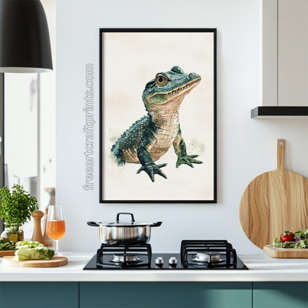 Cutie Croc Baby Room Wall Art