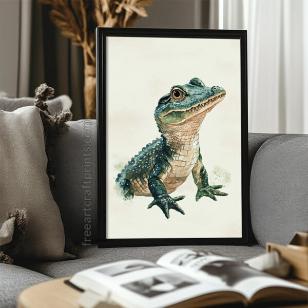 Cutie Croc Baby Room Wall Art