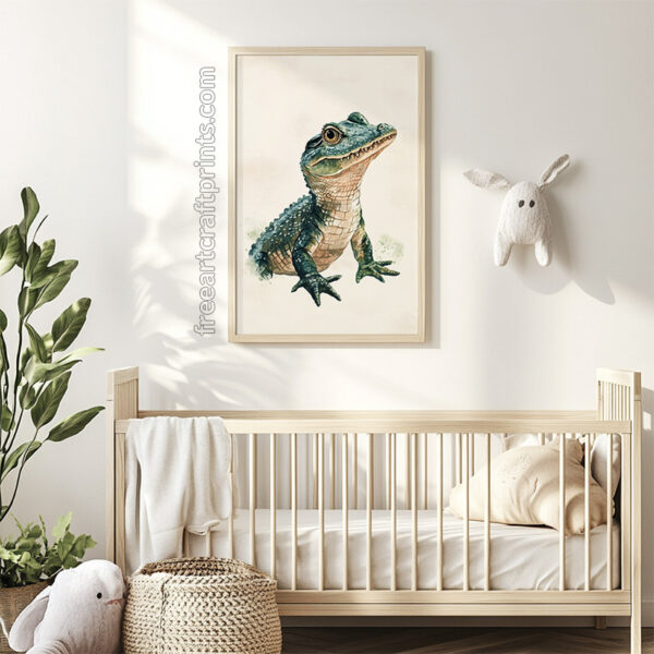 Cutie Croc Baby Room Wall Art