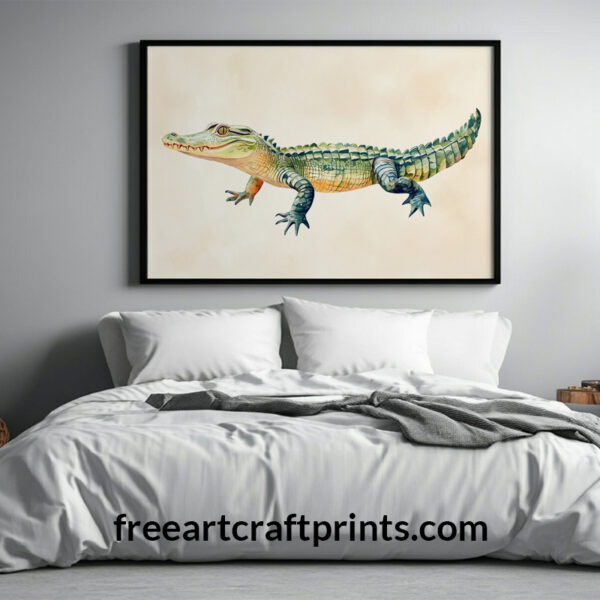 Cuddly Croc Nursery Poster