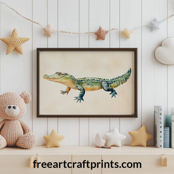 Cuddly Croc Nursery Poster