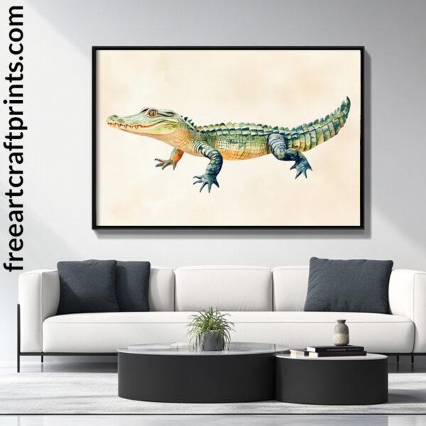 Cuddly Croc Nursery Poster