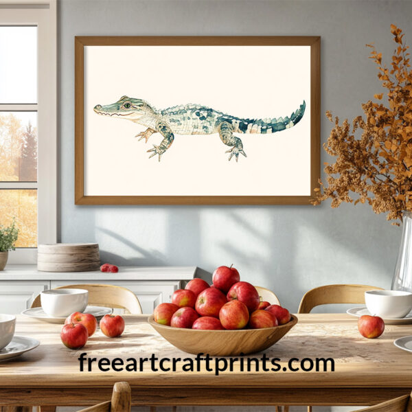 Cuddly Croc Nursery Poster