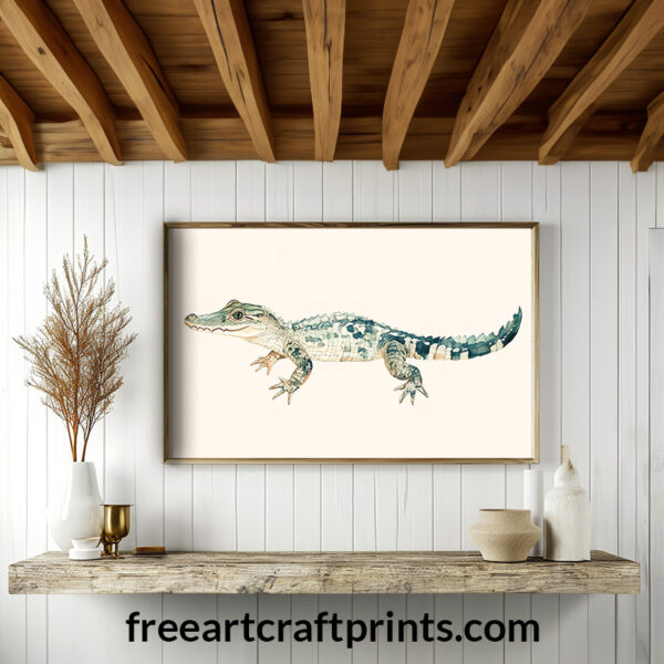 Cuddly Croc Nursery Poster