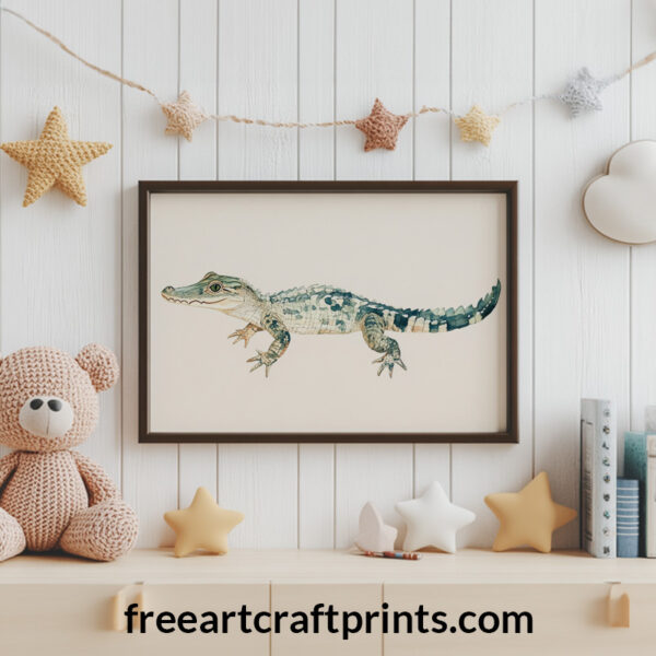 Cuddly Croc Nursery Poster