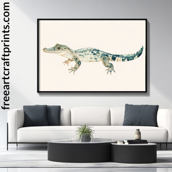 Cuddly Croc Nursery Poster