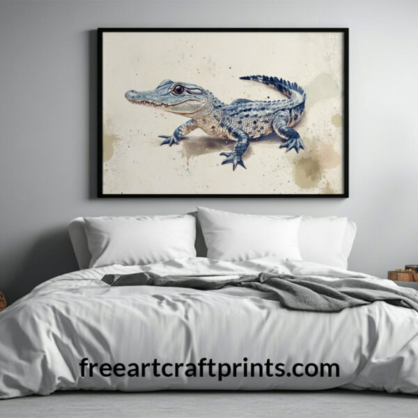 Baby Crocodile Kids Wall Art