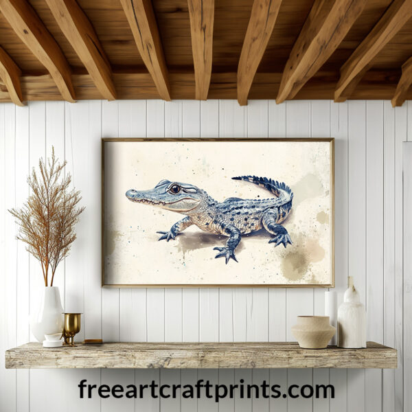 Baby Crocodile Kids Wall Art