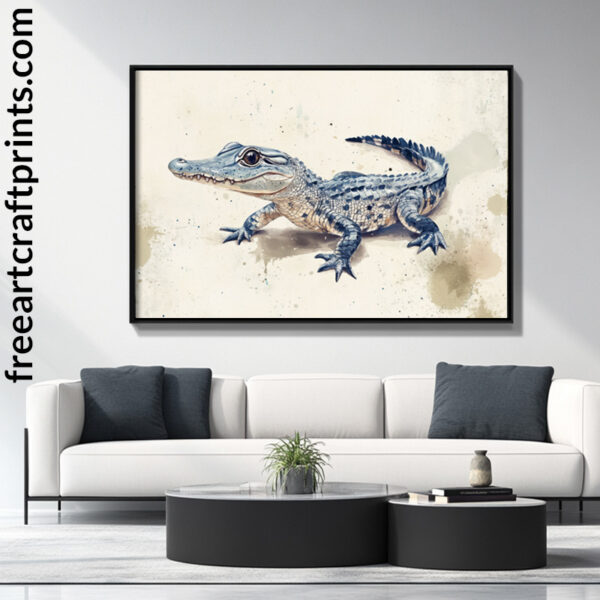 Baby Crocodile Kids Wall Art