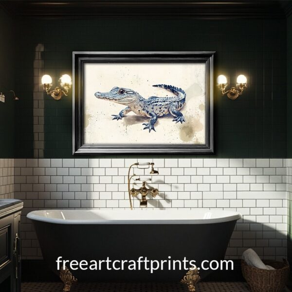 Baby Crocodile Kids Wall Art