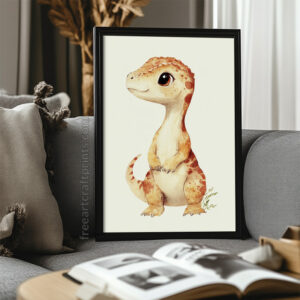 Little Dino Friend: Nursery Art Print