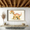 Dino Days: Watercolor Nursery Poster