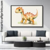 Dino Days: Watercolor Nursery Poster