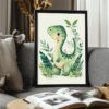 Jurassic Joy: Baby Dinosaur Wall Art