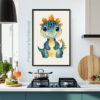 Dino Snuggles: Adorable Dinosaur Print