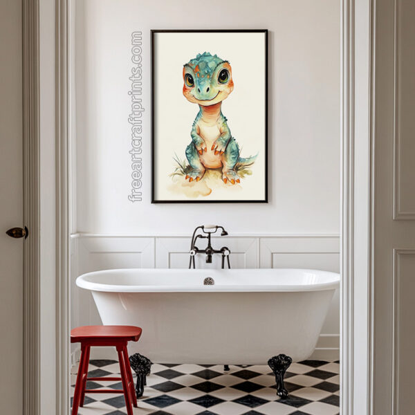 Sweet Hatchling: Baby Dino Wall Art